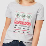 Monopoly Women's Christmas T-Shirt - Grey - L