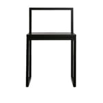 Cappellini - Fronzoni '64 Chair, Square Metal Tube Structure, 48 Anthracite (RAL 7021) Finish, Medium-density Fibre Conglomerate Panel Seat, Black Plastic Feet - Ruokapöydän tuolit - Harmaa - Metalli