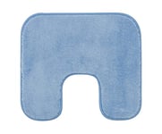 Gözze - Tapis de Bain Antidérapant Premium avec découpe, RIO, 100% microfibres, Idéal comme tapis de WC pour toilettes au sol, 50 x 45 cm - Bleu