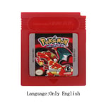 Poke Series Classic Collect Färgrik Version Videospelpatron Konsol Kort för Nintendo GBC Red