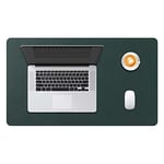 DOBAOJIA Sous-Main Bureau, Tapis de Bureau, Tapis de Clavier et Souris, Tapis de Portable, Pad Écriture, Mouse Pad, pour Bureau/Maison/Gaming, PU Étanche + Suède Antidérapant 60 x 35cm (Vert Foncé)