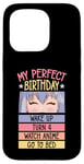 Coque pour iPhone 15 Pro My Perfect Birthday Wake Up Turn 4 Montre Anime Go To Bed