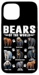 iPhone 15 Bears Of The World Educational Types Of Bear Animals Lover Case