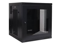 Tripp Lite 12U Wall Mount Rack Enclosure Server Cabinet Hinged Swinging Acrylic Window - Rack armoire - montable sur mur - noir - 12U - 19