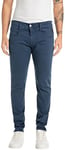 REPLAY Herren Jeans Anbass Slim-Fit Hyperflex Color X-Lite mit Stretch, Blau (Faded Blue. 179), 34W / 34L