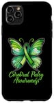 Coque pour iPhone 11 Pro Max Green Butterfly CP, sensibilisation à la paralysie cérébrale