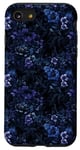 Coque pour iPhone SE (2020) / 7 / 8 Panther & Midnight Florals, Dark Moody Pattern Design