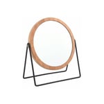 MSV - Miroir Rond Grossissant satchi Bois & Acier Noir