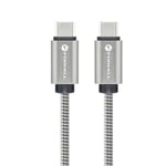 Forcell USB-C till USB-C kabel C239 1m E-Mark Metal - Silver