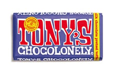 Tony's Chocolonely Dark Milk Pretzel Toffee Chocolate Bar - 180g Belgian Fairtrade Chocolate, Gift, 42% Cocoa, Vegetarian