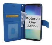 New Standcase Wallet Motorola One Action (Blå)