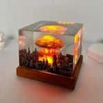 5cm Cube Mushroom Cloud Lamp Resin Table Lamp Flameless Lamp  Bedroom