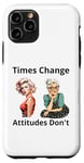 Coque pour iPhone 11 Pro Pin-up Girl Young And Older Times Change Attitudes Don't