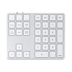 Satechi Bluetooth Extended Numeric Keypad – Slim Rechargeable 34-Key Numberpad – For M2/ M1 MacBook Pro/Air, M2/ M1 iPad Pro/Air, M2 Mac Mini, iMac M1 (Silver)