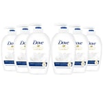 Dove Caring Hand Wash for Moisturised and protected Hands, 6 Pack of 250ml - Cream - One Size