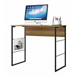 Beaux Meubles Pas Chers - Bureau Miel 90 cm Pieds Métalliques Noirs