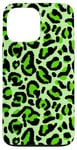 iPhone 13 Pro Max Lime Green Leopard Print Nostalgic y2k Aesthetic Animal Spot Case