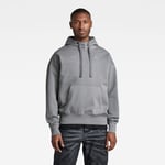 G Star Raw Mens G-Star RAW Garment Dyed Oversized Hoodie - Grey Cotton - Size X-Small