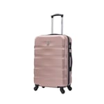 CELIMS - Weekend resväska | Medium resväska Storlek 65cm | Robust ABS | 4 360° hjul | Integrerat lås | Rose guld Rosa