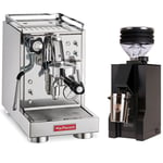 La Pavoni Mini Cellini LPSMCS01EU Espressomaskin Inkl. Eureka Mignon Zero Mat Svart Espressokvarn