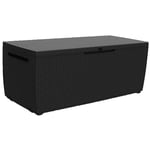 Keter Boîte de Rangement de Jardin 302 L Anthracite Coffre Meuble de Stockage