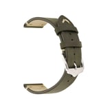 Grönt vintage klockarmband av läder Green 22mm