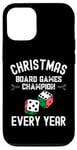 Coque pour iPhone 12/12 Pro Champion des jeux de société de Noël chaque année