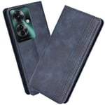 XINNI Housse pour Telephone Oppo Reno 11 F 5G Etui, PU/TPU Retourner Cuir Coque Magnétique Portefeuille, Bleu