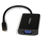 StarTech Micro HDMI to VGA Adapter Converter w/ Audio for Smartphones / Ultrabooks / Tablets 1920x1080 - Micro HDMI Male to VGA Female (MCHD2VGAA2) -