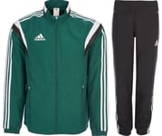 Adidas Tracksuit Mens Woven Training Casual Track Top Pant Green Size Small