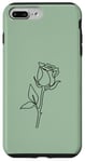 Coque pour iPhone 7 Plus/8 Plus Rose noire abstraite dessin minimaliste Line Art