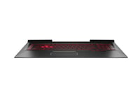 Hp 931690-A41, Underhölje + Tangentbord, Belgiskt, Tangentbord Med Bakgrundsbelysning, Hp, Omen 17-An