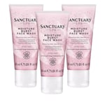 3 x Sanctuary Spa Moisture Burst Face Wash Gel Travel Size 30ml