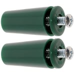 cyclingcolors 2x Butée d'arrêt de lame finale de volet roulant cône Ø22mm longueur 40mm en PVC avec rondelle et vis Store Fenêtre Enroulement Déroulement Coffre Universel, vert