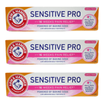 Arm and Hammer Sensitive Pro Repair Baking Soda Toothpaste 75ml - 3 PACK