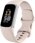 Fitbit Charge 6 aktivitetsarmbånd (sølv/beige)