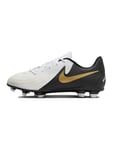 Nike Unisex Kids Phantom Gx Ii Club Fg/Mg Football Shoe, White Black MTLC Gold Coin, 5 UK