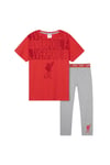 Liverpool Fc Kids Boys Football Fan Pyjama Set T-Shirt And Bottoms Short Sleeves