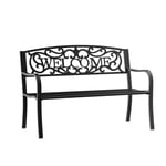 Garden Bench Double Seat Park Steel Chair Garden Outdoor Metal Patio