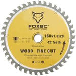 205561 Lame de scie à chenilles 160x1,8x20mm 42T pour Festool TS 55 F, TSC 55 K, HK 55 et HKC 55, coupe fine du bois