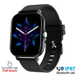 Montre Connectée Bluetooth Pour Homme Et Femme,Fitness,Appel,Montres Connectées,Étanche,Android,Ios,2023 - Type Black