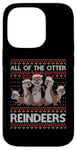 Coque pour iPhone 14 Pro All Of The Otter Pull de Noël avec motif de loutre