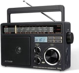 Retekess TR618 Portable FM AM SW Radio, Digital Shortwave Radio, Mains and Batte