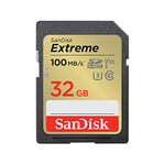 SANDISK - CARDS EXTREME PLUS 32GB SDHC MEMORY CARD 100MB/S 60MB/S UHS-I CLASS