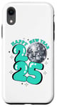 iPhone XR New Year 2025 Disco Ball Party NYE New Year Eve Retro Aqua Case