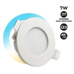 Downlight led étanche cct - 7W - IP44 - Coupe ø 68-75mm