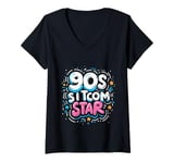 Womens 90s Sitcom Star Classic TV Comedy Nostalgic Icon - V-Neck T-Shirt