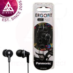Panasonic RPHJE125 Ergofit Stereo In-Ear Earbud Earphones Sport Headphones-Black