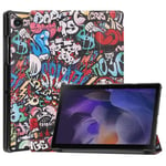 Samsung Galaxy Tab A8 10.5 (2021) X200    Designer Tri-Fold Case      Graffiti