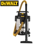 DEWALT Wet & Dry Corded Stainless Steel Vacuum Cleaner 38L with 2.1m Hose DXV38S